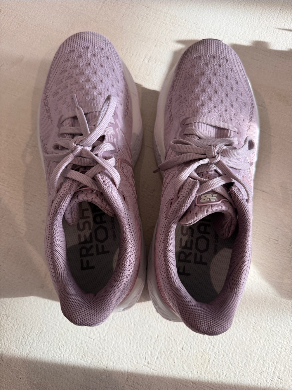 New Balance Women's Pink Knit Fresh Foam Running Sneakers - Picture 5 of 7